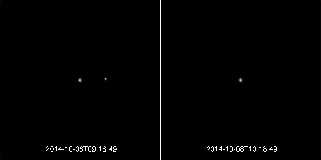 Messenger probe photographed the lunar eclipse while in Mercury's orbit