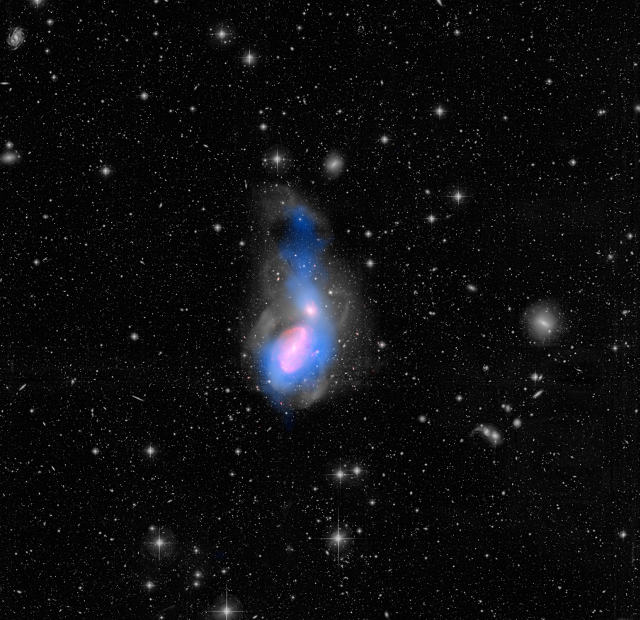 Galaxies NGC 3226  and  NGC 3227 captured by advanced scientific equipment