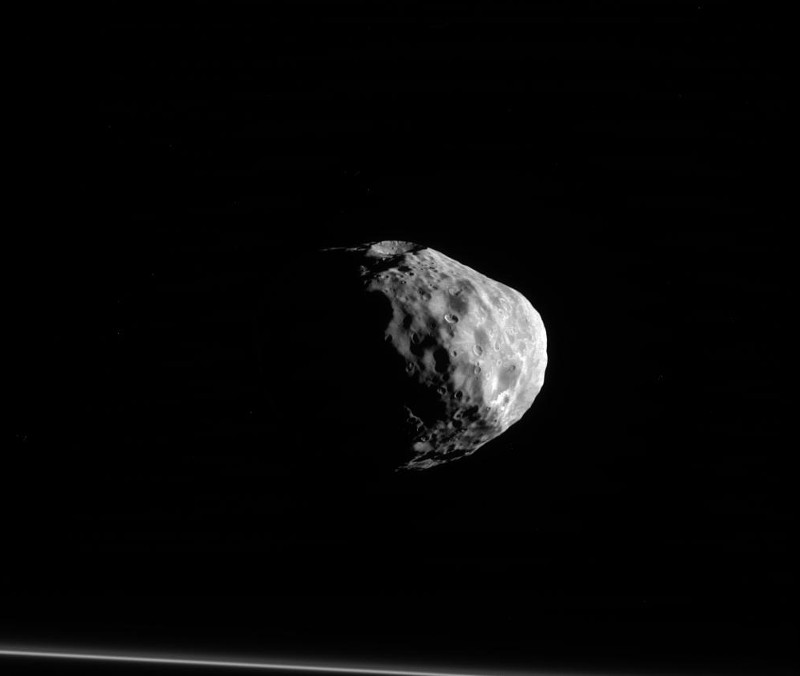 One of planet Saturn's moons Janus
