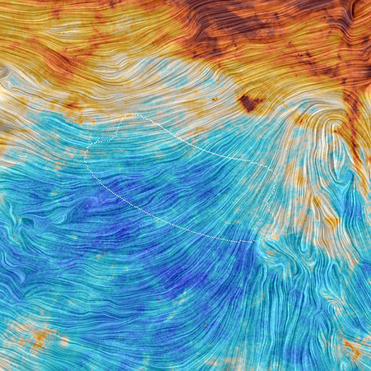 The ESA's Plank telescope maps out the BICEP2/Keck Array Field