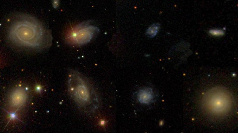 Areas of the universe where where dead stars once exploded
