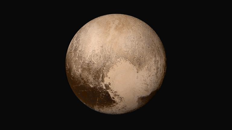 Composite colour image of the dwarf planet Pluto